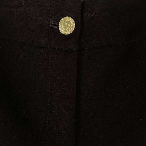 Anne Klein Black Dress Pants 14P 36" x 26" Gold Zipper Pockets - Picture 4 of 14